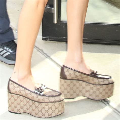 bella hadid gucci loafers